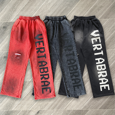 Vertabrae sweatpants 美式高街洗水立体印花休闲长裤