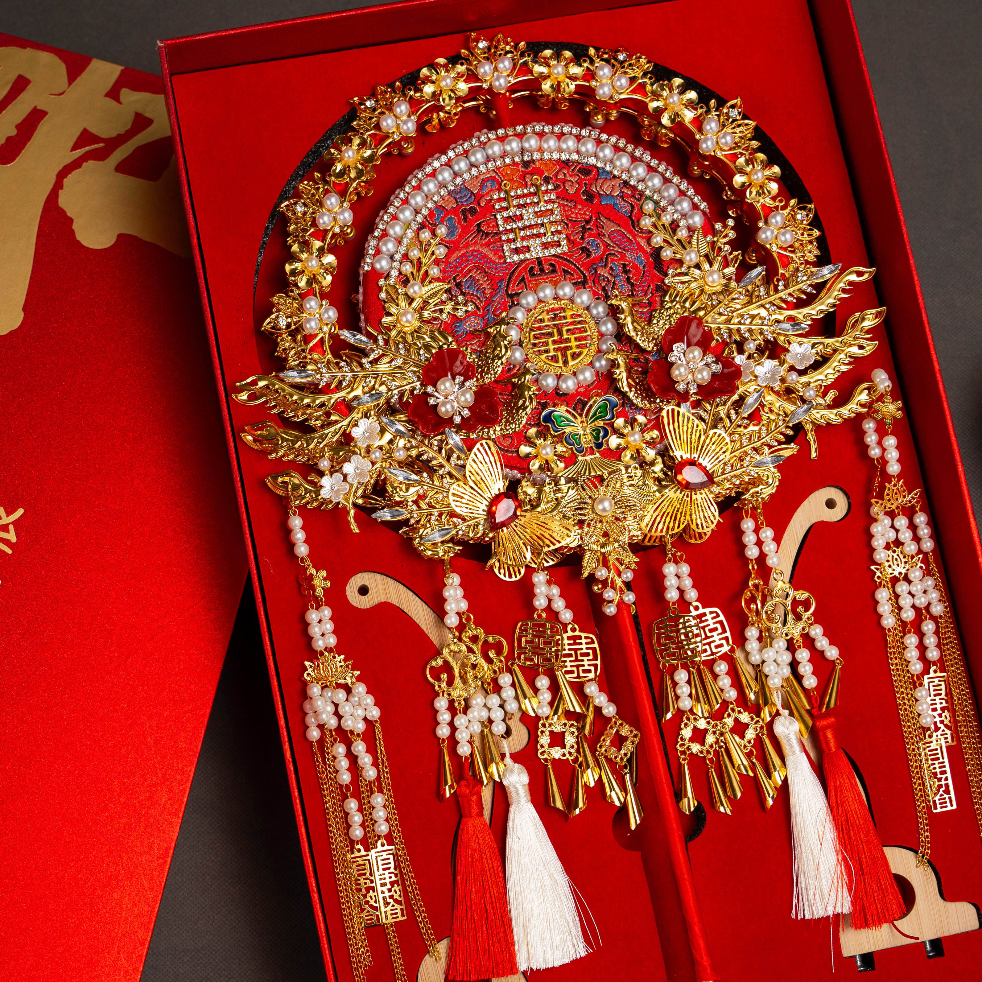 团扇新娘结婚diy材料包手工双面成品高级秀禾婚礼出嫁婚扇喜扇子,家居饰品,工艺扇/团扇/喜扇/折扇,淘宝优惠券,粉丝福利购,淘宝优惠卷