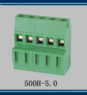 500H/KF128G-5.0间距高底位接线端子2-3P高位底位可拼接