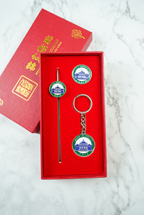 武汉大学书签校徽钥匙扣礼盒套装 武汉大学纪念品礼盒