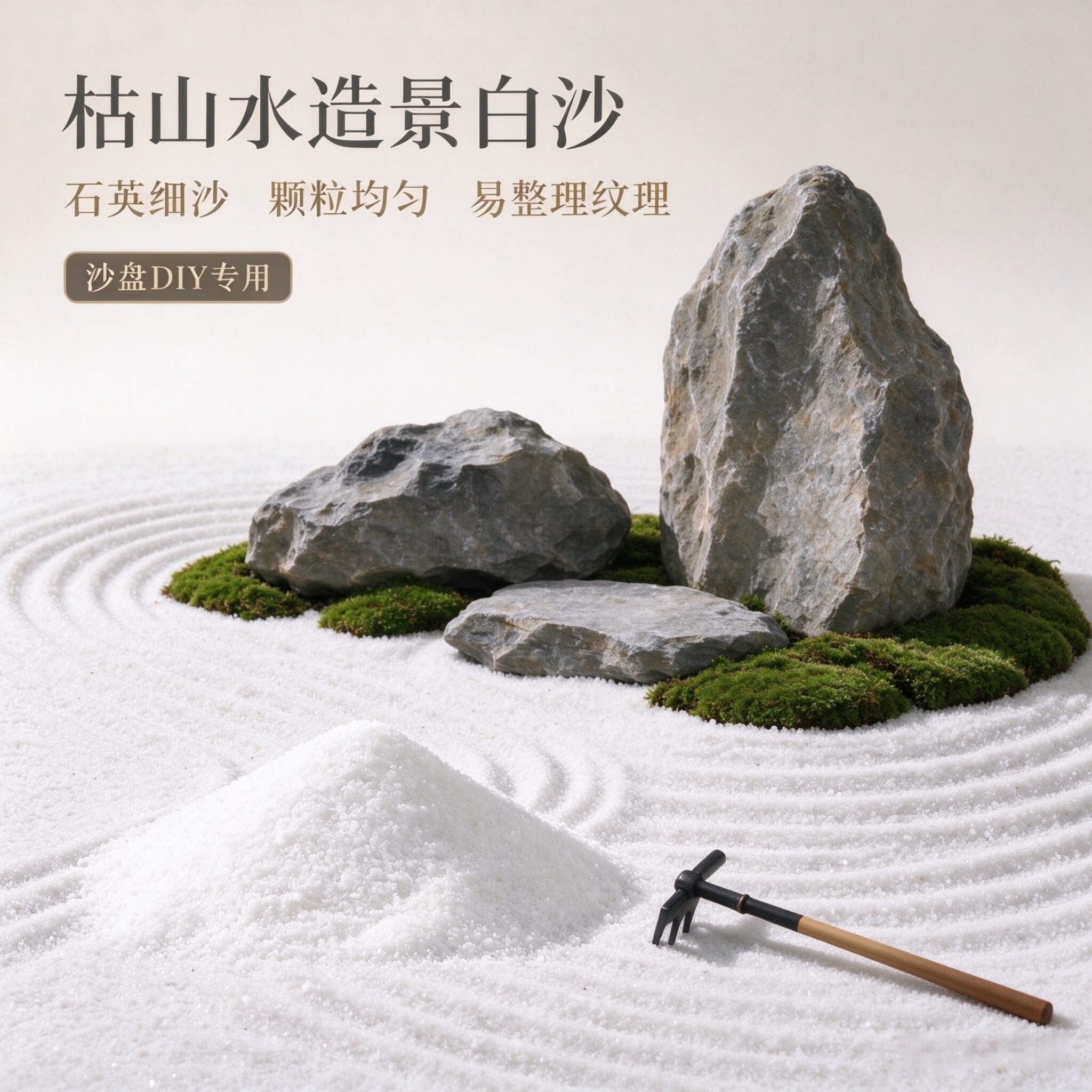 枯山水石英砂沙盘盆景造景白沙
