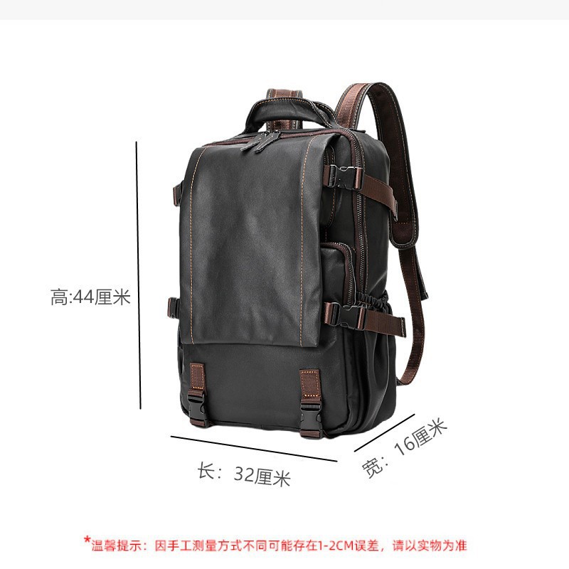 2026新款跨境热销真皮双肩包大容量头层牛皮电脑背包男女通用休闲