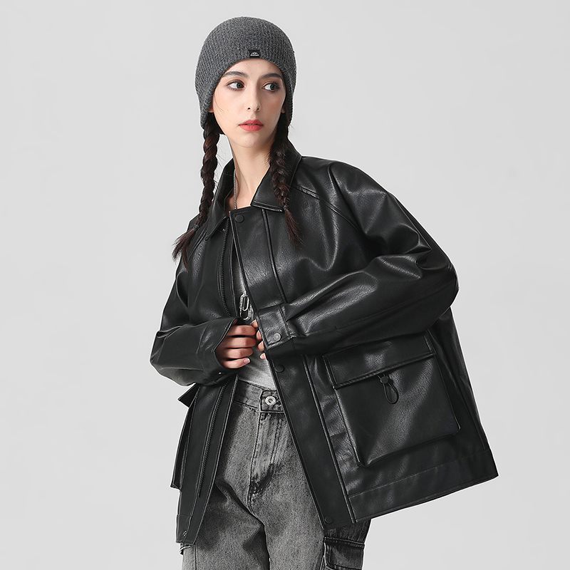 1009-1-JN810 leather jacket P95 60% polyester fiber 40% PU_voghion.com