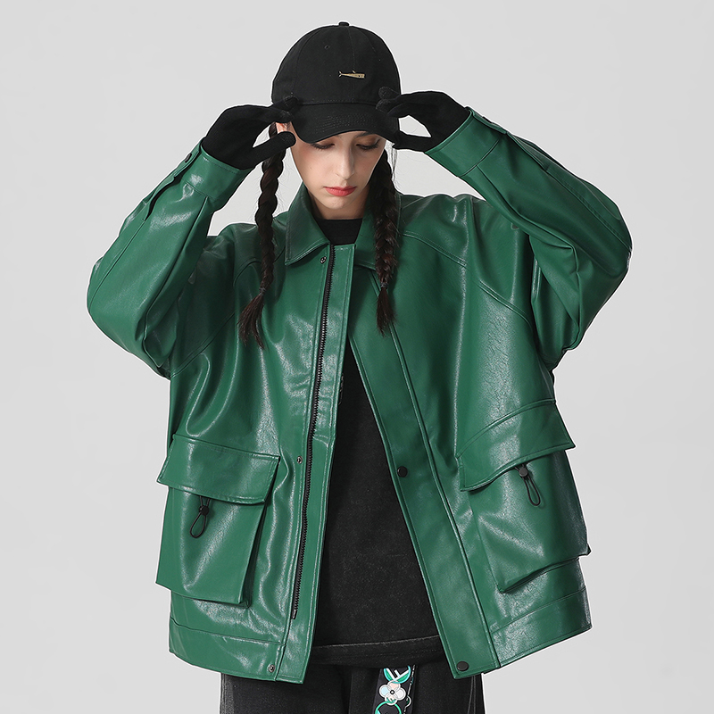 1009-1-JN810 leather jacket P95 60% polyester fiber 40% PU_voghion.com