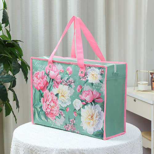 加厚无纺布收纳袋便携购物行李袋