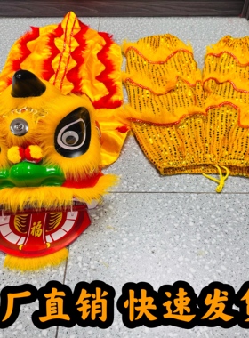 狮子头舞狮道具儿童舞狮幼儿园醒狮套装小狮子学生表演手工舞狮头