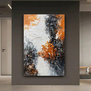 饰餐厅现代艺术油画 沙发餐厅客厅沙发装 MHD手绘油画 安乐祥和