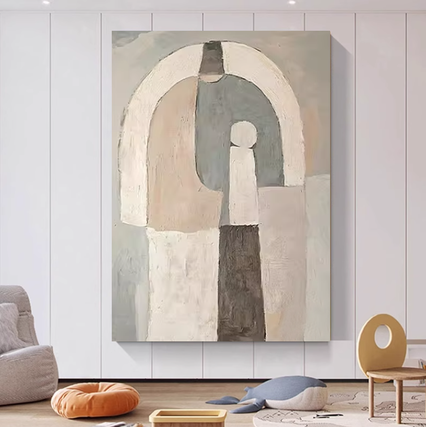 MHD手绘油画《柔黄几梦》酒店沙发软装挂画样板间高端别墅装饰画