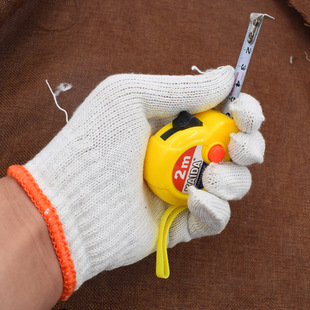 白色线手套手劳保耐磨防滑加厚干活用手套1元1件摆地摊货源批發