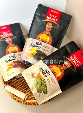 越南原装MR.VIET芒果干巧克力抹茶椰香休闲零食特产伴手礼100g