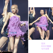 blackpink朴彩英rose同款 女团表演出服kpop爵士舞台装 挂脖打歌服