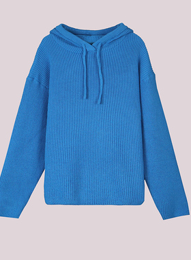 时髦先锋大洪冬季新款针织连帽毛衣女卫衣休闲保暖外套