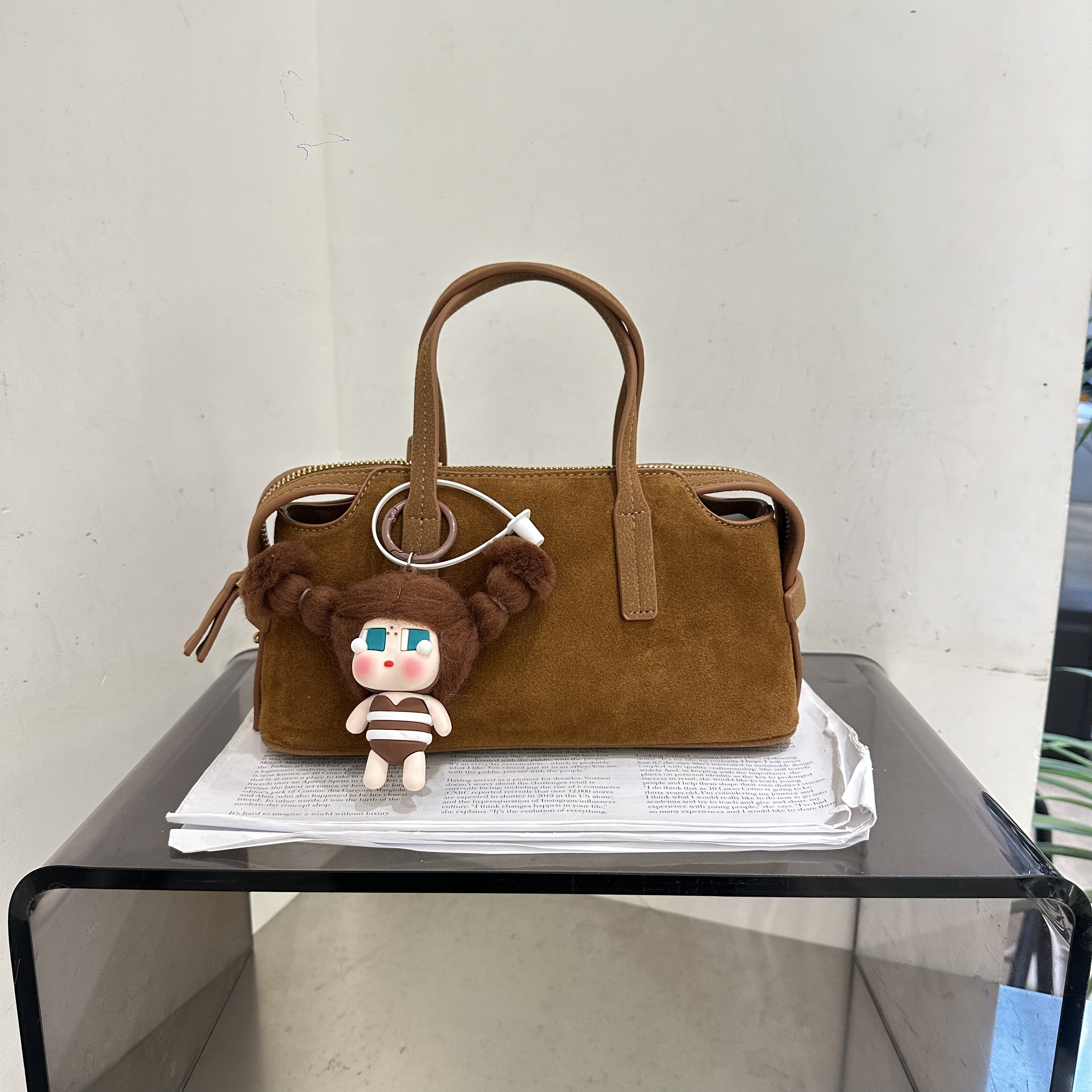 宝黛名媛新款包包女式2026新款磨砂皮枕头包质感小众手提斜挎包女
