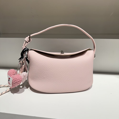 康康家新款荔枝纹手提小众设计元宝包经典单肩斜挎子母包红色女包