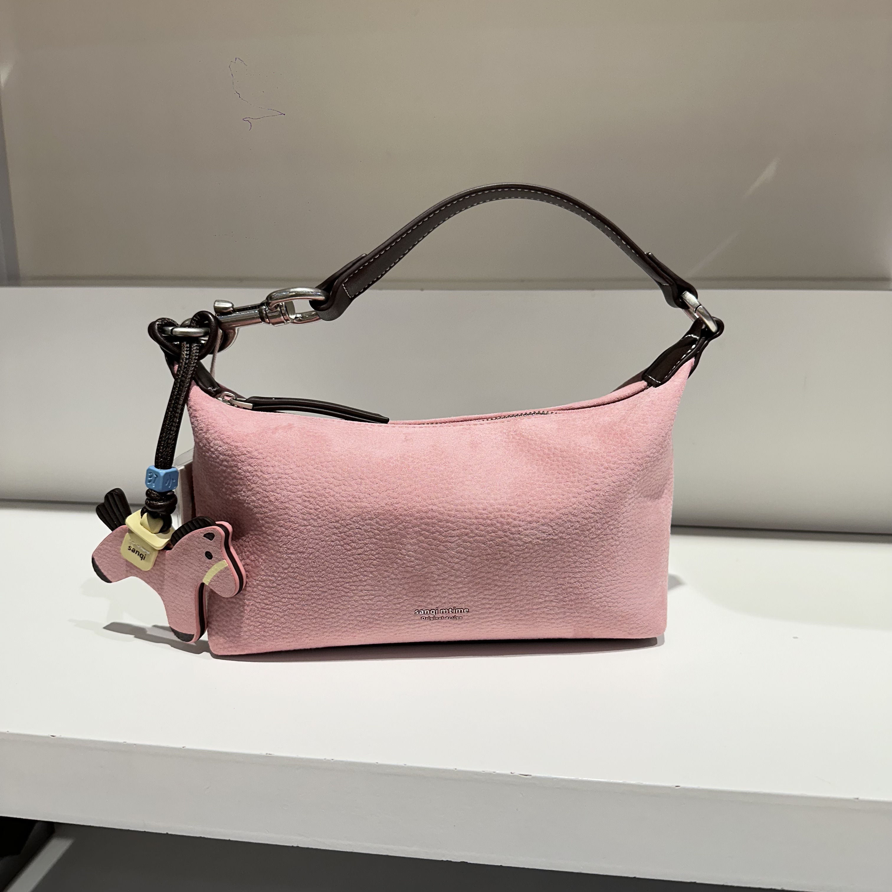 小叁七新款时尚手提包轻便大容量饺子包百搭通勤软皮斜挎包休闲女