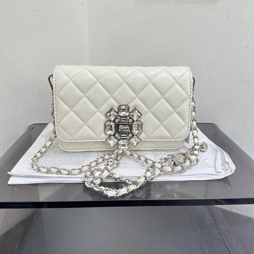 小d家新款时尚菱格链条单肩腋下小方包定型小众潮时尚休闲斜挎女