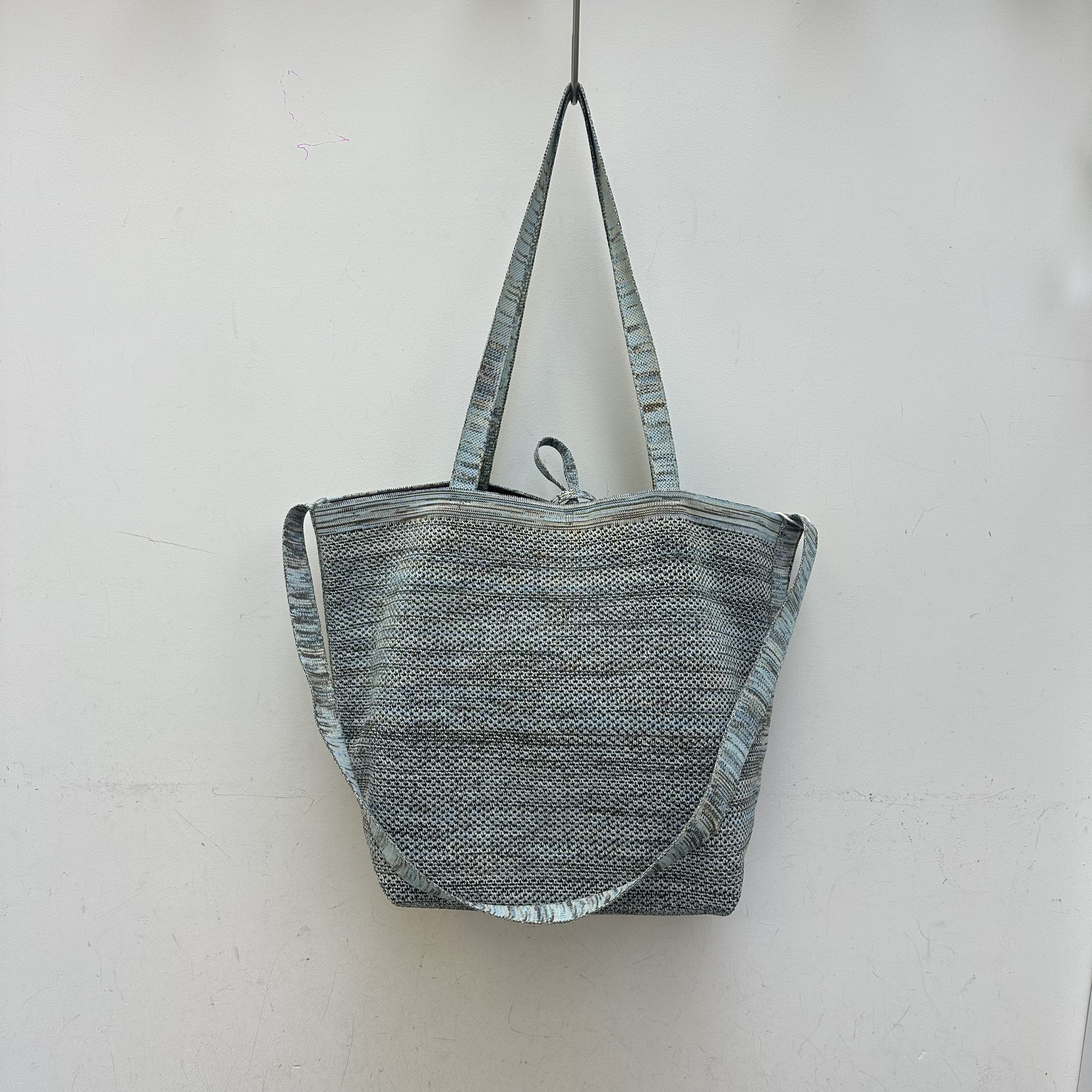 新款时尚轻便飞织布单肩腋下女包时髦百搭休闲洋气大容量子母斜挎