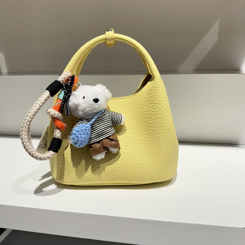 美缇新款时尚手提荔枝纹菜篮子水桶包小众潮时尚休闲单肩斜挎女包