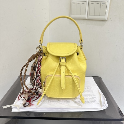 莱曼多斯新款复古时髦洋气双肩包女包手提包高级感软皮包休闲背包