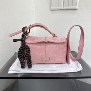 玛莎新款轻便大容量单肩斜挎小方包复古休闲慵懒风软皮女包韩版包