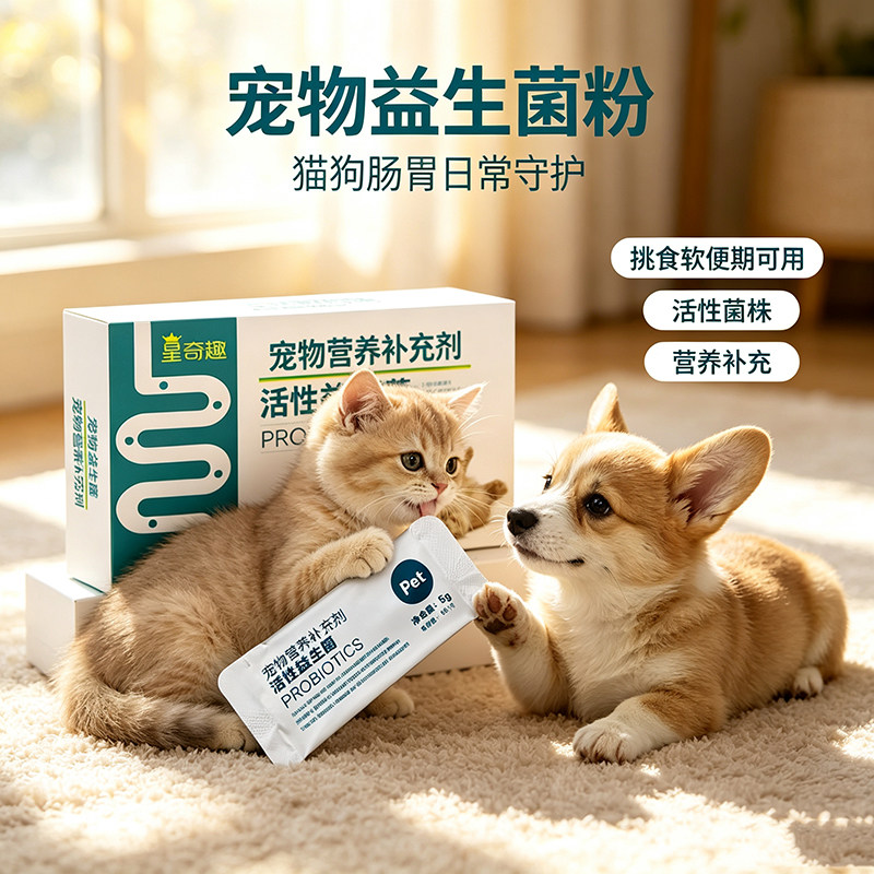 星奇趣猫狗益生菌粉守护肠胃