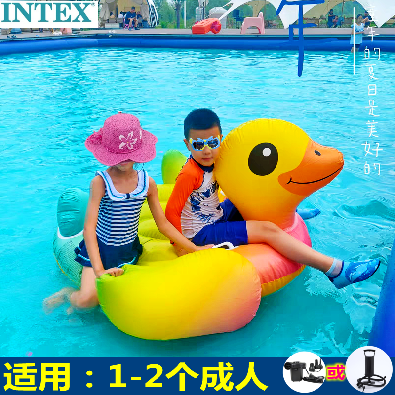 intex水上乐园玩具充气动物座骑