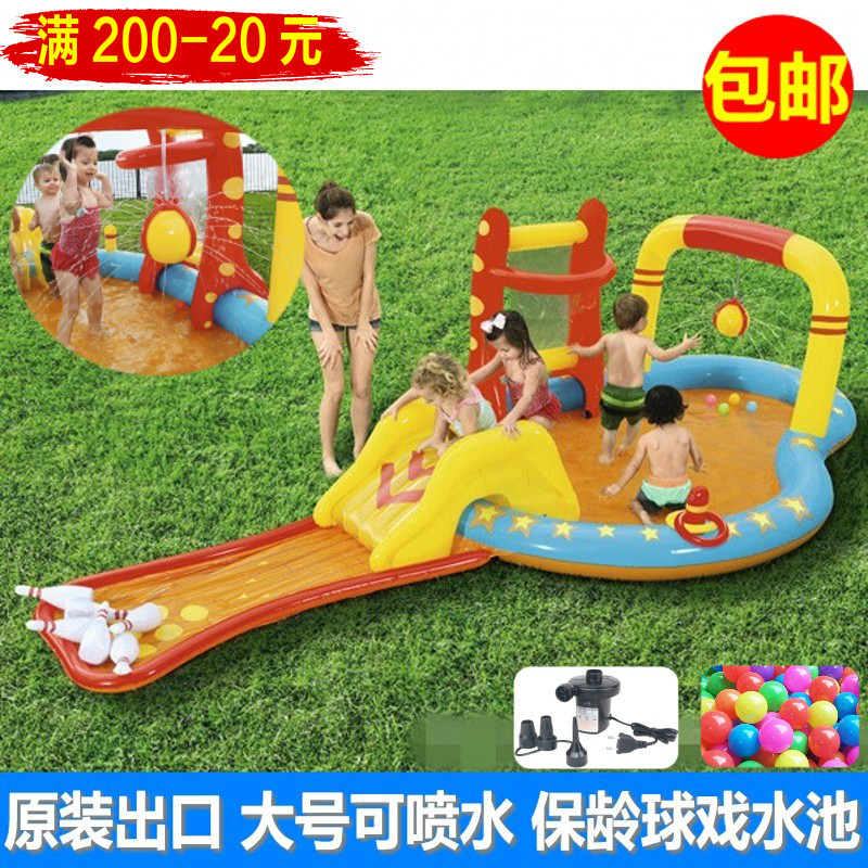 趣味儿童卡通保龄球戏水池