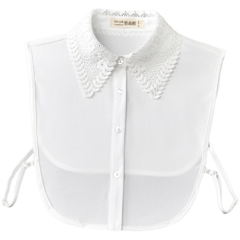 KOREAN VERSION OF THE NEW WHITE HOLLOW FASHION FAKE COLLAR CHILDRENS VERSATILE FAKE COLLAR SOLID COLOR SWEATER FAKE SHIRT ACCESSORY COLLAR