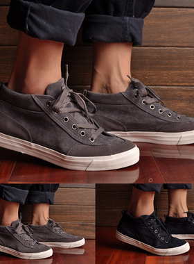 原创设计日系板鞋男潮复古韩版低帮帆布鞋男休闲鞋个性系带硫化鞋
