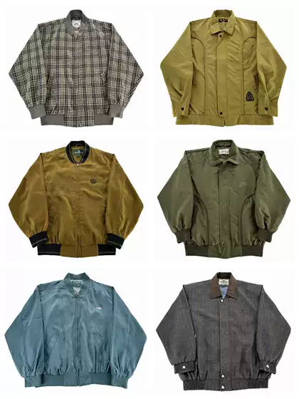 Vintage Baseball Jacket Retro Amekaji Harrington Workwear Hong Kong Style Distressed Spring and Autumn Jacket V437