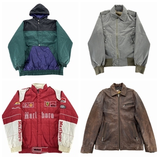 vintage古着外套美式复古街头oldschool宽松日系做旧秋冬夹克A130