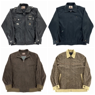 vintage古着棒球服复古哈灵顿工装 阿美咔叽港风做旧秋冬外套V417