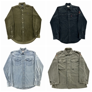 复古阿美咔叽风日系港风男女长袖 美式 衬衣C56 衬衫 古着vintage工装