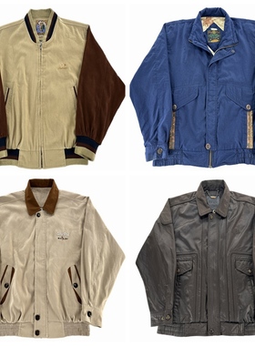 vintage古着棒球服中古工装复古阿美咔叽哈灵顿港风做旧外套V306