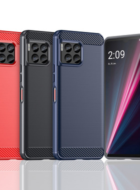 新款保护壳适用T-Mobile REVVL 7 Pro手机壳拉丝碳纤维保护套防摔软壳男女保护套TMRV07P5G送屏幕膜