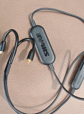 舒尔BT1 蓝牙线  Atpx无损音质 MMCX插拔式蓝牙线 一拖二