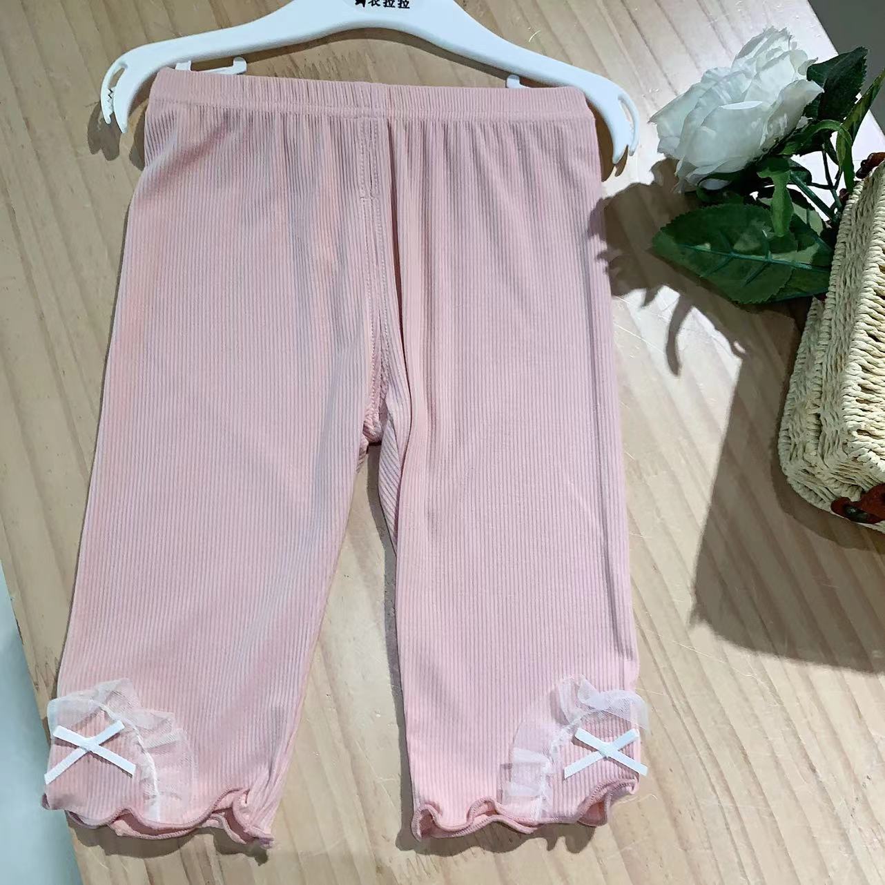 衣拉拉儿童短裤夏季女童新款纯棉裤子木代尔棉冰条棉百搭打底裤