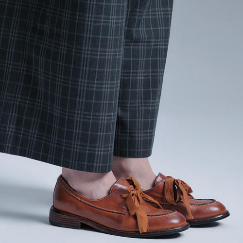 Mantova 曼托瓦春款水洗马皮蝴蝶结手工乐福鞋复古通勤小皮鞋女鞋