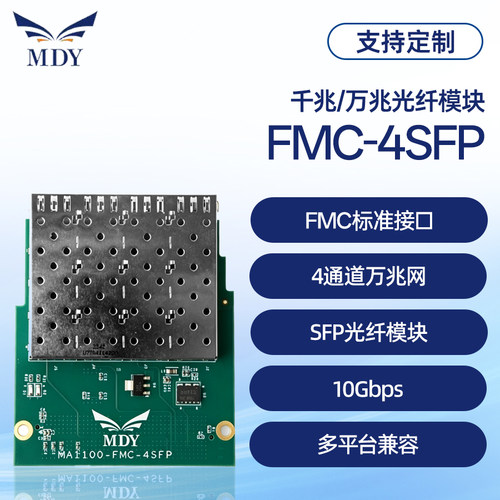 FMC子卡四通道10Gbps光纤模块