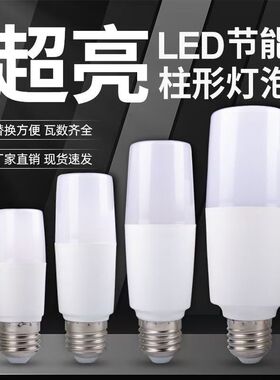 LED柱子灯节能护眼家用超亮220V客厅卧室厨房大螺口E27照明白光