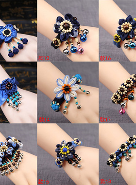 新款民族风蓝染手链送女生礼物云南大理扎染布艺手绳特色丽江手镯