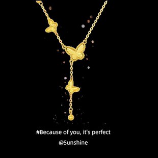 「蝴蝶仙子」2025新款爆款纯银s999项链女高级感轻奢小众生日礼物