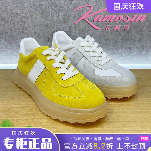 正品卡美星Ah女鞋2025夏季新款系带平底休闲运动鞋KXY52S9808C