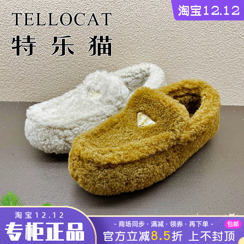 专柜正品特乐猫女鞋2025冬新款平底个性舒适圆头棉鞋时尚舒适