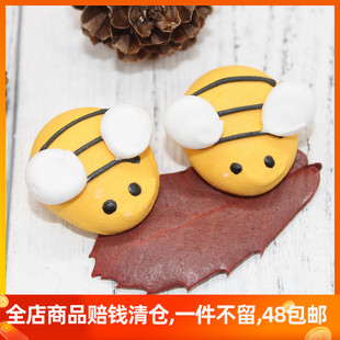 蛋糕装饰摆件小蜜蜂小糖人糖公仔卡通糖人创意可食用甜品台 2个装