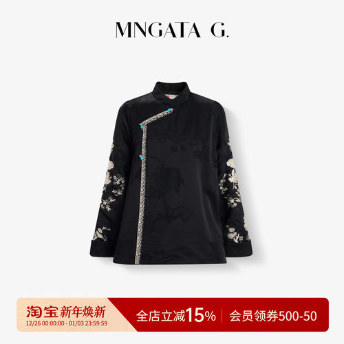 曼加塔【黎绣·月魄】早秋新中式中国风百搭上衣5080457