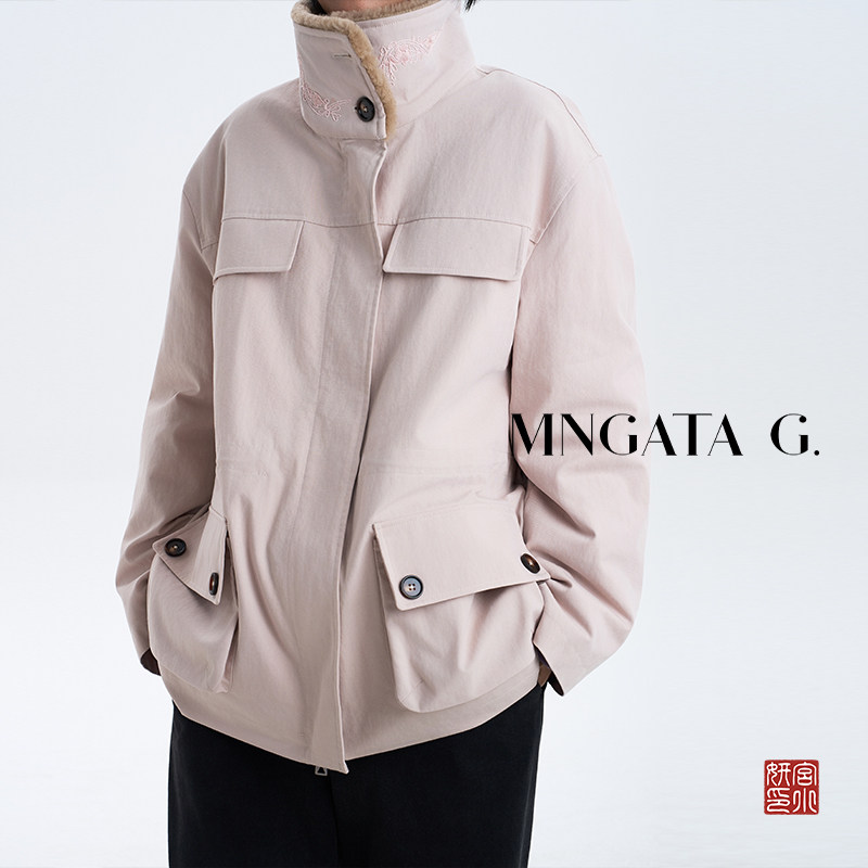 MNGATA G.宫小妍【爱丁堡】白鹅绒派克服棉质加厚休闲百搭外套