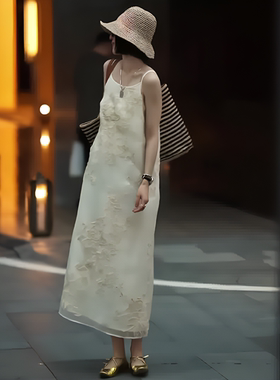 宫小妍【喜上枝头】春夏款新中式穿搭吊带连衣裙4041722