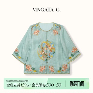 外套6030218 曼加塔刺绣新中式 宫小妍 真丝·丹阳蝶恋花