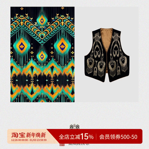 曼加塔新中式国风女装开衫马甲